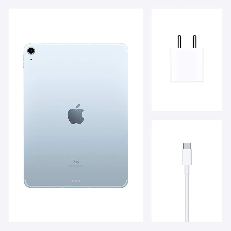 2020 Apple iPad Air with A14 Bionic chip (10.9-inch/27.69 cm, Wi-Fi + Cellular, 64GB) - Sky Blue (4th Generation) 2020 Apple iPad Air with A14 Bionic chip (10.9-inch/27.69 cm, Wi-Fi + Cellular, 64GB) - Sky Blue (4th Generation)
