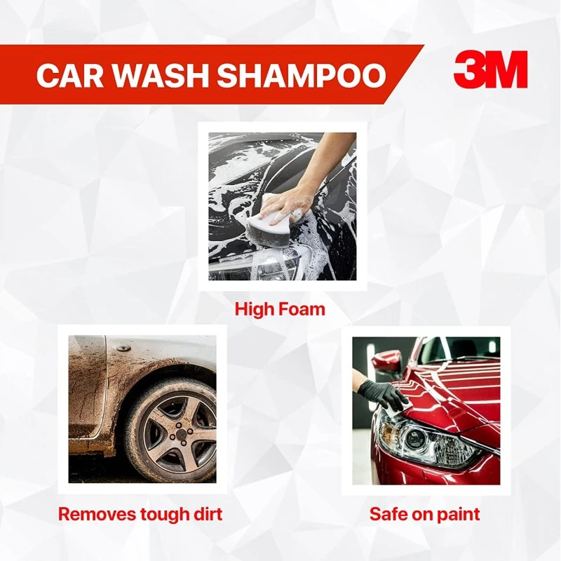 3M Car Wash Shampoo, 250ml | High Foam Car Cleaning | Remove tough dirt | Safe on paint 3M Car Wash Shampoo, 250ml | High Foam Car Cleaning | Remove tough dirt | Safe on paint