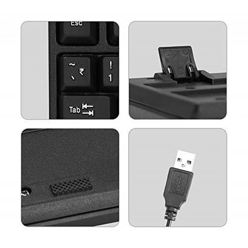 Zebronics USB Keyboard with Rupee Key, USB Interface and Retractable Stand K20 Zebronics USB Keyboard with Rupee Key, USB Interface and Retractable Stand K20
