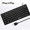 QUANTUM QHM7307 MINI MULTIMEDIA KEYBOARD Wired USB Multi-device Keyboard (Black) QUANTUM QHM7307 MINI MULTIMEDIA KEYBOARD Wired USB Multi-device Keyboard (Black)