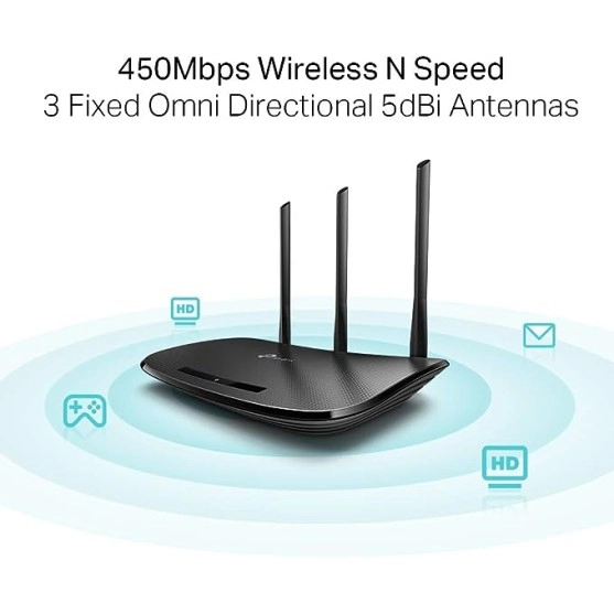 TP-Link TL-WR940N 450Mbps WiFi Wireless Router, 4 Fast LAN Ports, Easy Setup, WPS Button TP-Link TL-WR940N 450Mbps WiFi Wireless Router, 4 Fast LAN Ports, Easy Setup, WPS Button