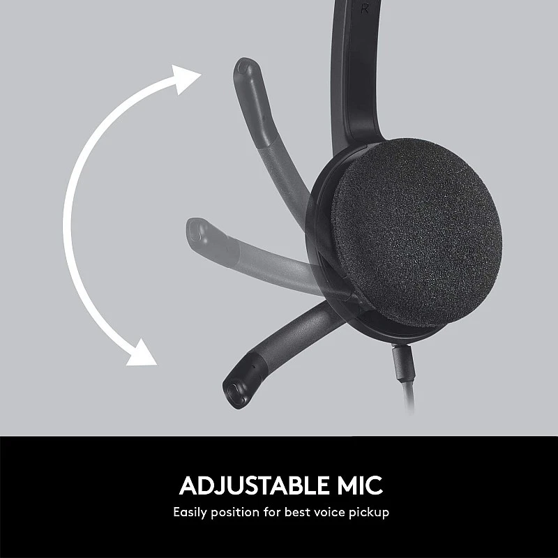Logitech H340 Wired Headset Stereo Headphones with Noise Cancelling Microphone USB PC Mac Laptop Black Logitech H340 Wired Headset Stereo Headphones with Noise Cancelling Microphone USB PC Mac Laptop Black