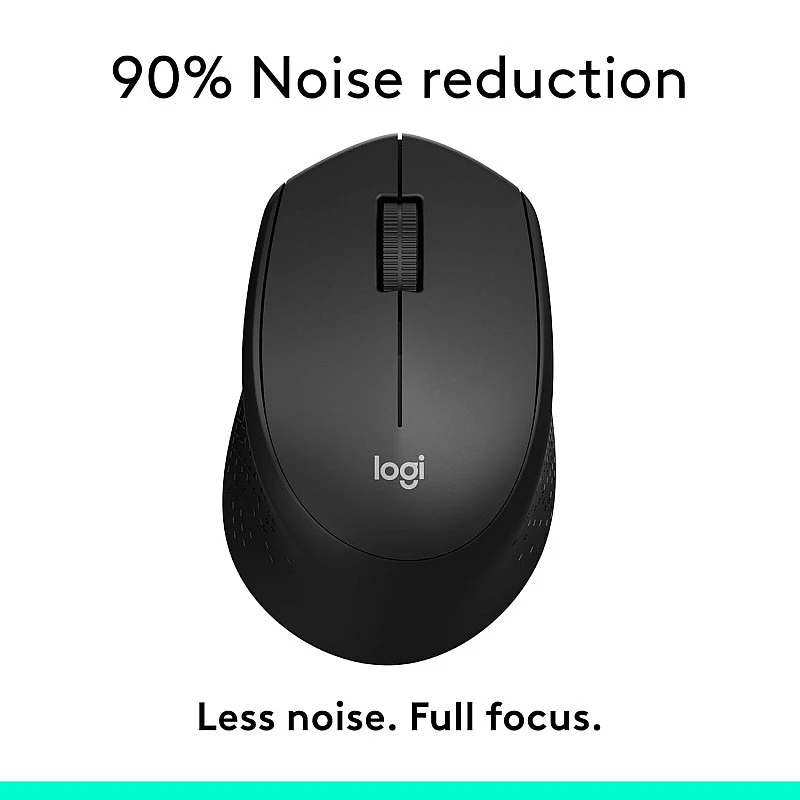 Logitech M330 Silent Plus Wireless Optical Mouse (USB, Black)- Logitech M330 Silent Plus Wireless Optical Mouse (USB, Black)-
