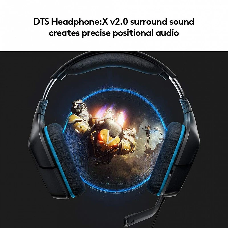 Logitech G431 Wired Noise Cancellation Gaming Headset DTS Headphone X v2.0 blue Logitech G431 Wired Noise Cancellation Gaming Headset DTS Headphone X v2.0 blue