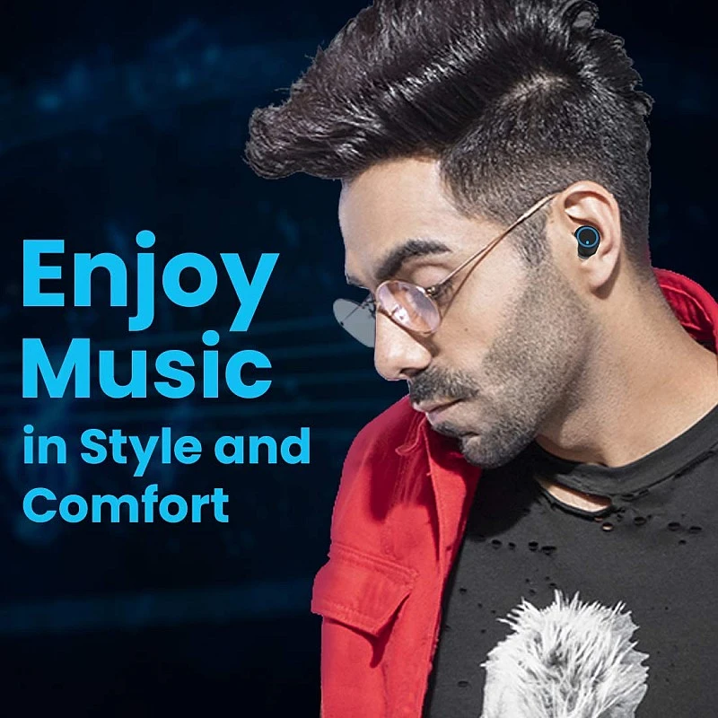 pTron Bassbuds V2 in-Ear True Wireless Headphones, Hi-Fi Audio up to 20 Hrs Total Playback pTron Bassbuds V2 in-Ear True Wireless Headphones, Hi-Fi Audio up to 20 Hrs Total Playback