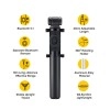 realme Selfie Stick with Tripod and Wireless Bluetooth 5.1 Remote- Black realme Selfie Stick with Tripod and Wireless Bluetooth 5.1 Remote- Black