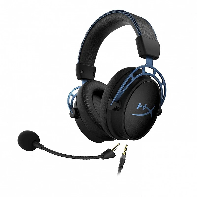 HyperX Cloud Alpha S Wired On Ear Headphones with Mic Blue HyperX Cloud Alpha S Wired On Ear Headphones with Mic Blue