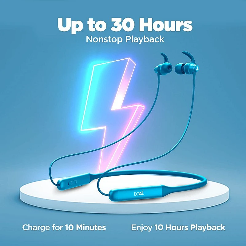 boAt Rockerz 335 Wireless Neckband Up to 30H Playback, Qualcomm aptX & CVC, Enhanced Bass, Metal BLUE boAt Rockerz 335 Wireless Neckband Up to 30H Playback, Qualcomm aptX & CVC, Enhanced Bass, Metal BLUE