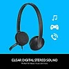 Logitech H340 Wired Headset Stereo Headphones with Noise Cancelling Microphone USB PC Mac Laptop Black Logitech H340 Wired Headset Stereo Headphones with Noise Cancelling Microphone USB PC Mac Laptop Black