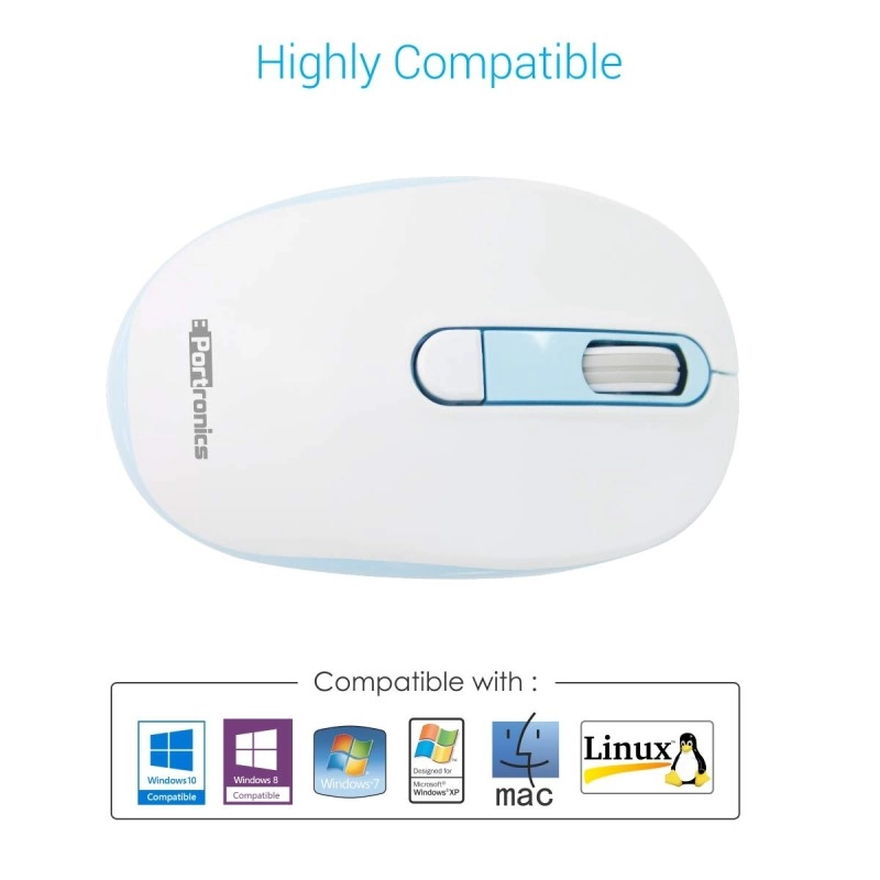 Portronics POR-015 Toad 11 Wireless Mouse with 2.4GHz Technology (Blue) Portronics POR-015 Toad 11 Wireless Mouse with 2.4GHz Technology (Blue)