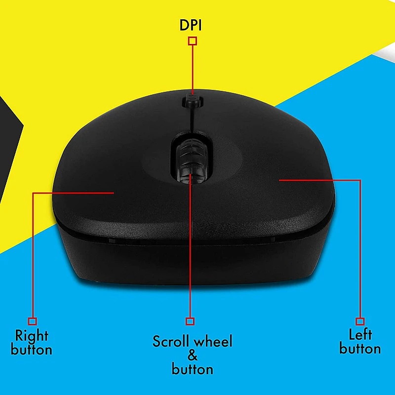 Zebronics Zeb-Bold 2.4GHz Wireless Optical Mouse with High Precision Zebronics Zeb-Bold 2.4GHz Wireless Optical Mouse with High Precision