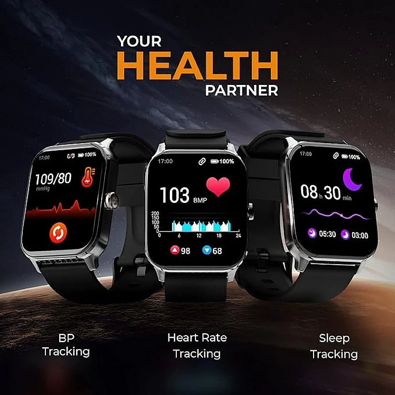 beatXP Marv 1.85 4.5 cm HD Display Smart Watch with Bluetooth Calling, AI Voice Assistance Heart Rate spo2 Sleep Monitoring 100 Sports Modes IP68 Water Resistance Electric Black beatXP Marv 1.85 4.5 cm HD Display Smart Watch with Bluetooth Calling, AI Voice Assistance Heart Rate spo2 Sleep Monitoring 100 Sports Modes IP68 Water Resistance Electric Black