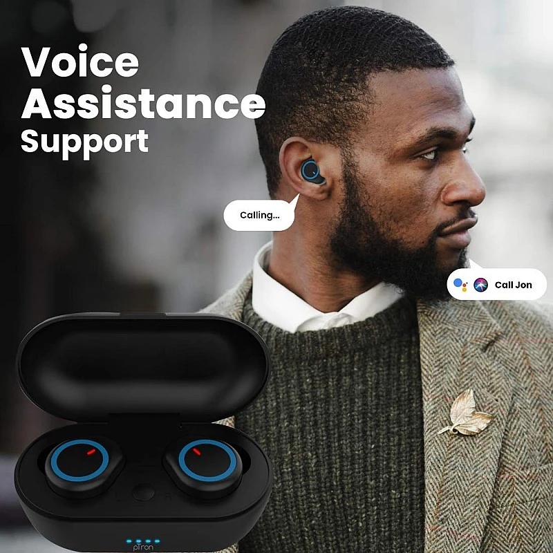 pTron Bassbuds V2 in-Ear True Wireless Headphones, Hi-Fi Audio up to 20 Hrs Total Playback pTron Bassbuds V2 in-Ear True Wireless Headphones, Hi-Fi Audio up to 20 Hrs Total Playback