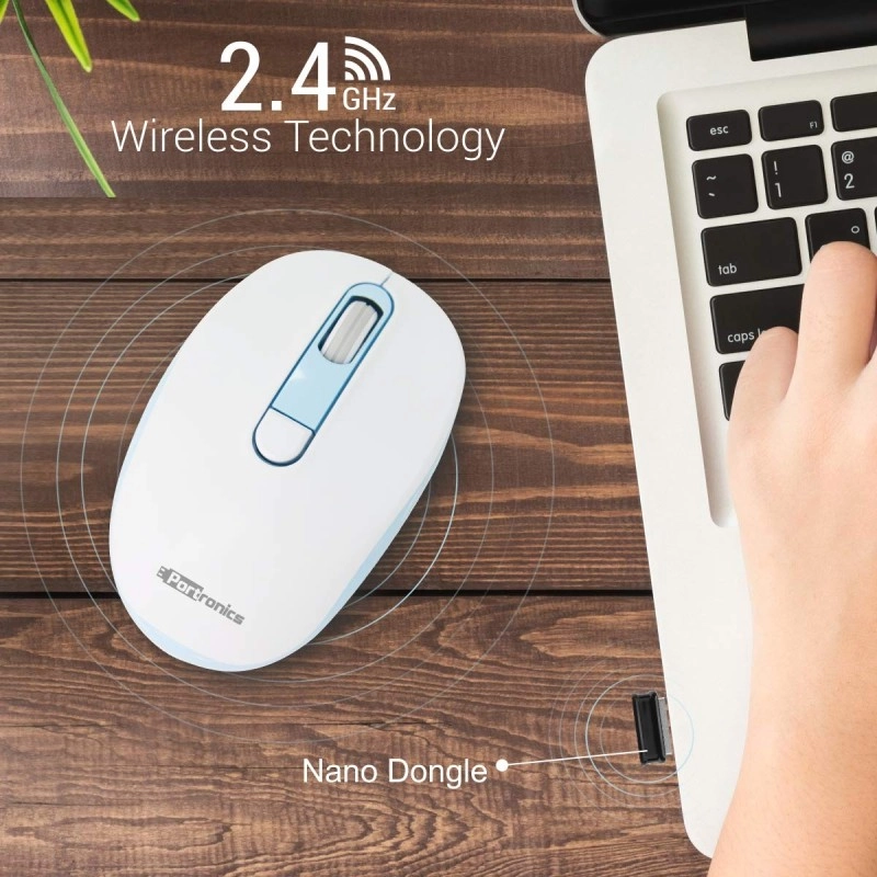 Portronics POR-015 Toad 11 Wireless Mouse with 2.4GHz Technology (Blue) Portronics POR-015 Toad 11 Wireless Mouse with 2.4GHz Technology (Blue)