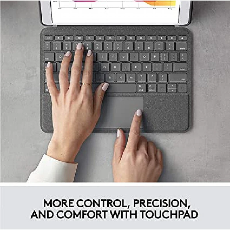 Logitech Combo Touch for iPad 7th & 8th Gen Precision trackpad, Laptop-Like Backlit Keyboard Logitech Combo Touch for iPad 7th & 8th Gen Precision trackpad, Laptop-Like Backlit Keyboard