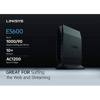 Linksys E5600 AC 1200 Dual-Band (2.4 GHz And 5 GHz) MU-MIMO WiFi 5 Fast Router