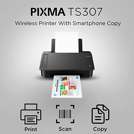 Canon Pixma TS307 Single Function Wireless Inkjet Colour Printer Black (Refurbished)