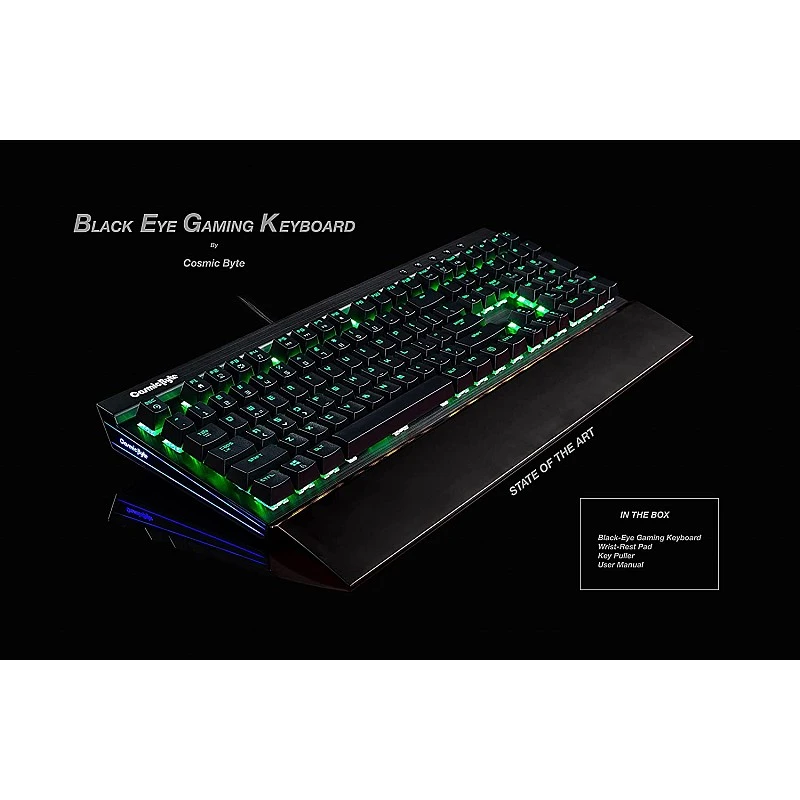 Cosmic Byte CB-GK-03 Black Eye Wired Mechanical Keyboard Real RBG Backlit with Effects Black Cosmic Byte CB-GK-03 Black Eye Wired Mechanical Keyboard Real RBG Backlit with Effects Black