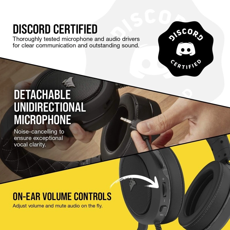 Corsair HS60 PRO Surround Gaming Headset 7.1 Surround Sound Black