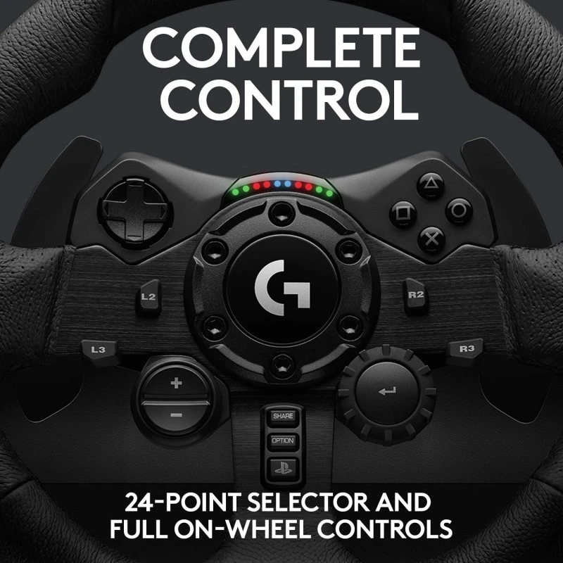 Logitech G923 Racing Wheel and Pedals, TRUEFORCE 1000 Hz Force Feedback, Responsive Driving Design Black Logitech G923 Racing Wheel and Pedals, TRUEFORCE 1000 Hz Force Feedback, Responsive Driving Design Black