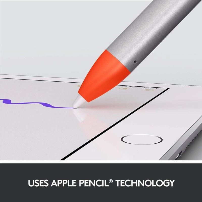 Logitech Crayon Digital Pencil for All iPads with Apple Pencil Technology Anti-roll Design and Dynamic Smart tip Orange Logitech Crayon Digital Pencil for All iPads with Apple Pencil Technology Anti-roll Design and Dynamic Smart tip Orange