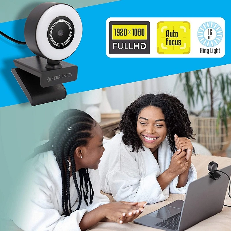 ZEBRONICS Zeb-Ultimate Star webcamera with 5P Lens 1920x1080 Full HD Resolution with Built-in mic ZEBRONICS Zeb-Ultimate Star webcamera with 5P Lens 1920x1080 Full HD Resolution with Built-in mic