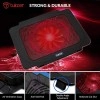 Tukzer Laptop Cooling Pad, Portable Slim Quiet USB-Powered Gaming Cooler Stand Chill Mat| 1-Red-LED Fan Tukzer Laptop Cooling Pad, Portable Slim Quiet USB-Powered Gaming Cooler Stand Chill Mat| 1-Red-LED Fan