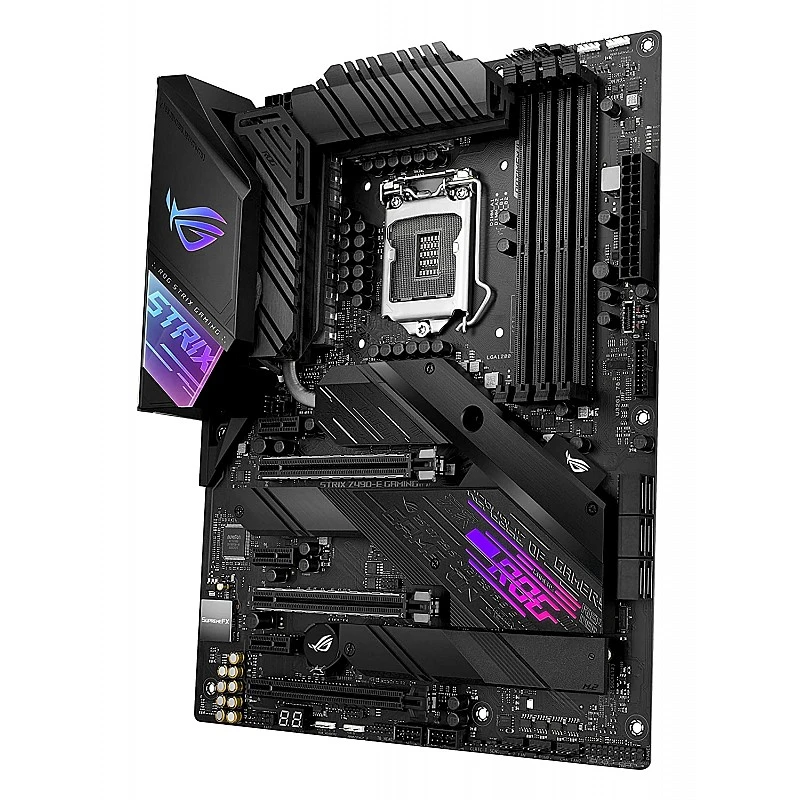 ASUS ROG Strix Z490-E Gaming LGA 1200 DDR4 (4600 O.C.) ATX Motherboard with 2X M.2 Slot WiFi 6 2.5Gb Ethernet and AI Overclocking Cooling ASUS ROG Strix Z490-E Gaming LGA 1200 DDR4 (4600 O.C.) ATX Motherboard with 2X M.2 Slot WiFi 6 2.5Gb Ethernet and AI Overclocking Cooling