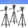 AGARO Adjustable Camera Tripod Stand with Mobile Phones Clip & Camera Holder, Supports Up to 3 Kgs, 66 inches Tall AGARO Adjustable Camera Tripod Stand with Mobile Phones Clip & Camera Holder, Supports Up to 3 Kgs, 66 inches Tall