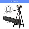 AGARO Adjustable Camera Tripod Stand with Mobile Phones Clip & Camera Holder, Supports Up to 3 Kgs, 66 inches Tall AGARO Adjustable Camera Tripod Stand with Mobile Phones Clip & Camera Holder, Supports Up to 3 Kgs, 66 inches Tall