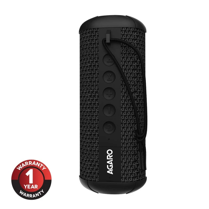 Agaro Reloaded Waterproof Portable Bluetooth Speaker with Mic & Extra Bass Black Agaro Reloaded Waterproof Portable Bluetooth Speaker with Mic & Extra Bass Black