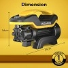 AGARO Supreme Plus Pressure Washer, Car Washer, 2200 Watts Motor, 8L/Min Flow Rate, 140 Bars, Adjustable Pressure Regulato, 8M Outlet Hose, 4M Power Cord, Car, Bike & Home Cleaning, Yellow