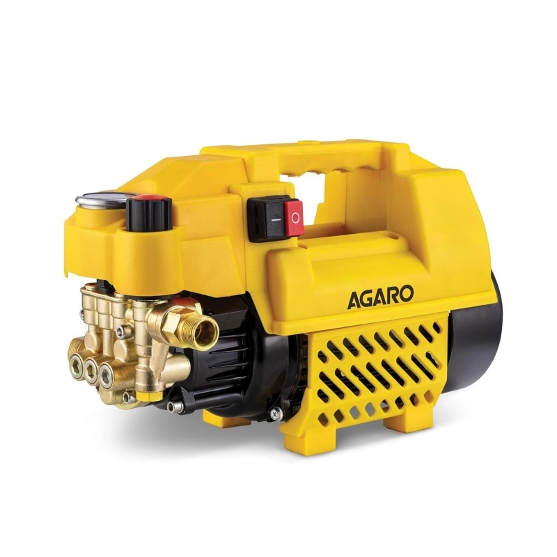 AGARO Supreme Plus Pressure Washer, Car Washer, 2200 Watts Motor, 8L/Min Flow Rate, 140 Bars, Adjustable Pressure Regulato, 8M Outlet Hose, 4M Power Cord, Car, Bike & Home Cleaning, Yellow