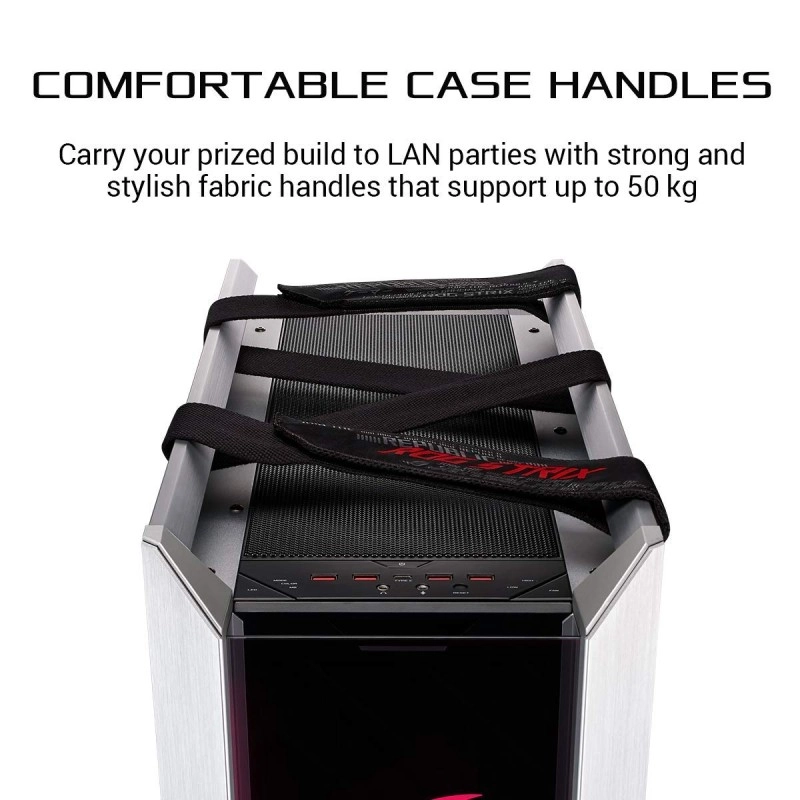 Asus ROG Strix Helios GX601 RGB Mid-Tower Computer Case for up to EATX Motherboards with USB 3.1 Front Panel, Smoked Tempered Glass, Brushed Aluminum