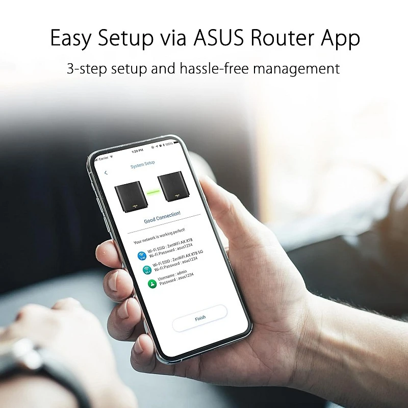 ASUS ZenWiFi XT8 AX6600 Tri-Band WiFi 6 Mesh Router, Covearge up to 5500 sq ft, Subscription-Free Network Security, Advanced Parental Controls, 4G & 5G Mobile Tethering, VPN, 2.5G Port (Black) ASUS ZenWiFi XT8 AX6600 Tri-Band WiFi 6 Mesh Router, Covearge up to 5500 sq ft, Subscription-Free Network Security, Advanced Parental Controls, 4G & 5G Mobile Tethering, VPN, 2.5G Port (Black)