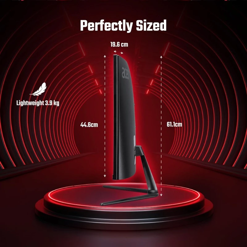 Acer ED270R S3 27 Inch (68.58 Cm) Full HD 1500 R Curved Gaming LCD Monitor with LED Back Light I 1MS VRB, 180Hz Refresh Rate I AMD Freesync Premium I 2 x HDMI 1 x Display Port I HDR 10 I Black Acer ED270R S3 27 Inch (68.58 Cm) Full HD 1500 R Curved Gaming LCD Monitor with LED Back Light I 1MS VRB, 180Hz Refresh Rate I AMD Freesync Premium I 2 x HDMI 1 x Display Port I HDR 10 I Black