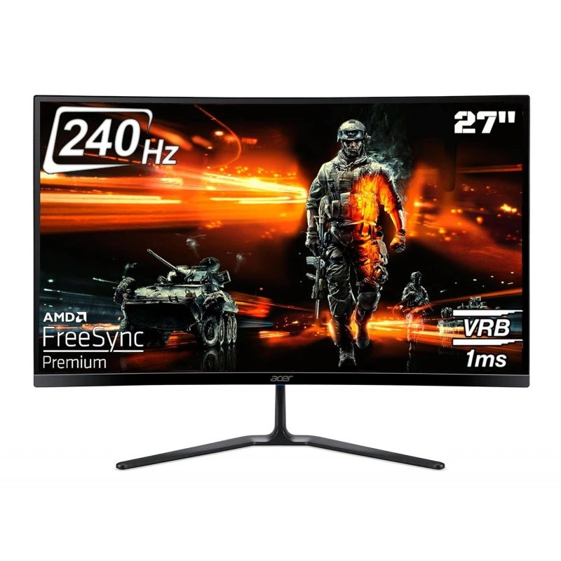 Acer ED270R S3 27 Inch (68.58 Cm) Full HD 1500 R Curved Gaming LCD Monitor with LED Back Light I 1MS VRB, 180Hz Refresh Rate I AMD Freesync Premium I 2 x HDMI 1 x Display Port I HDR 10 I Black Acer ED270R S3 27 Inch (68.58 Cm) Full HD 1500 R Curved Gaming LCD Monitor with LED Back Light I 1MS VRB, 180Hz Refresh Rate I AMD Freesync Premium I 2 x HDMI 1 x Display Port I HDR 10 I Black