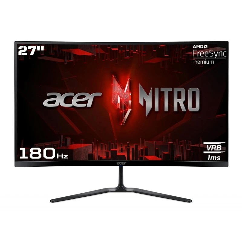 Acer ED270R S3 27 Inch (68.58 Cm) Full HD 1500 R Curved Gaming LCD Monitor with LED Back Light I 1MS VRB, 180Hz Refresh Rate I AMD Freesync Premium I 2 x HDMI 1 x Display Port I HDR 10 I Black Acer ED270R S3 27 Inch (68.58 Cm) Full HD 1500 R Curved Gaming LCD Monitor with LED Back Light I 1MS VRB, 180Hz Refresh Rate I AMD Freesync Premium I 2 x HDMI 1 x Display Port I HDR 10 I Black