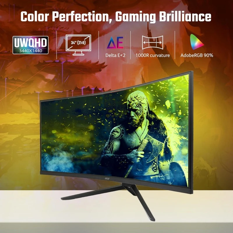 Acer ED270R S3 27 Inch (68.58 Cm) Full HD 1500 R Curved Gaming LCD Monitor with LED Back Light I 1MS VRB, 180Hz Refresh Rate I AMD Freesync Premium I 2 x HDMI 1 x Display Port I HDR 10 I Black Acer ED270R S3 27 Inch (68.58 Cm) Full HD 1500 R Curved Gaming LCD Monitor with LED Back Light I 1MS VRB, 180Hz Refresh Rate I AMD Freesync Premium I 2 x HDMI 1 x Display Port I HDR 10 I Black