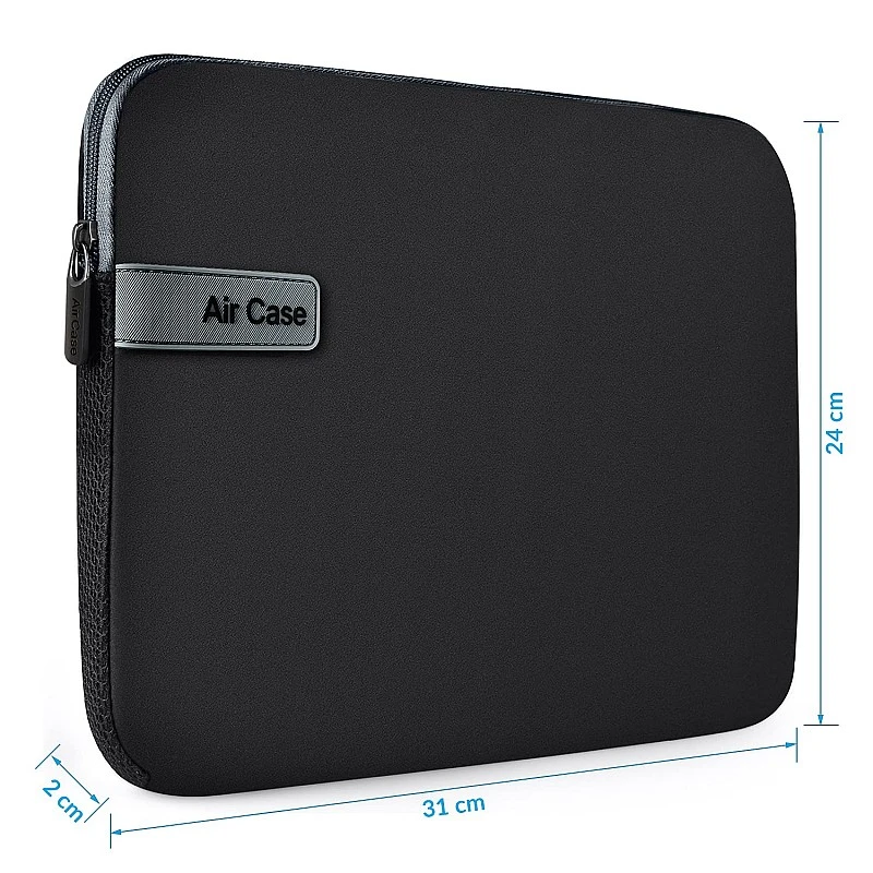 AirCase Laptop Bag Sleeve Case Cover Pouch for 12-Inch 12.5-Inch Laptop for Men & Women Neoprene (Black) AirCase Laptop Bag Sleeve Case Cover Pouch for 12-Inch 12.5-Inch Laptop for Men & Women Neoprene (Black)