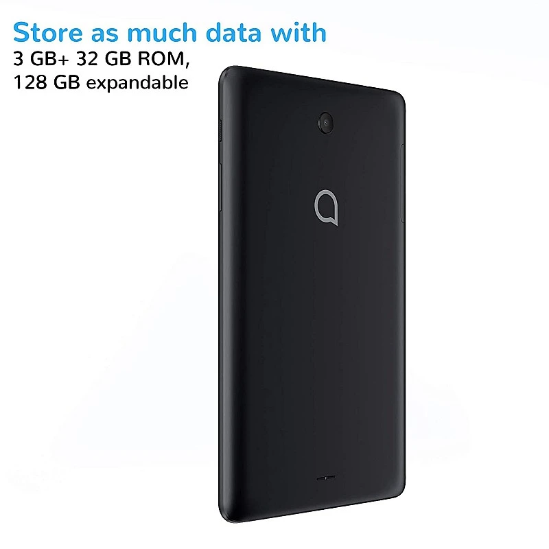 Alcatel 3T8 Tablet (8 inches, RAM 3 GB, ROM 32 GB, Wi-Fi + 4G LTE + Voice Calling), Metallic Black Alcatel 3T8 Tablet (8 inches, RAM 3 GB, ROM 32 GB, Wi-Fi + 4G LTE + Voice Calling), Metallic Black