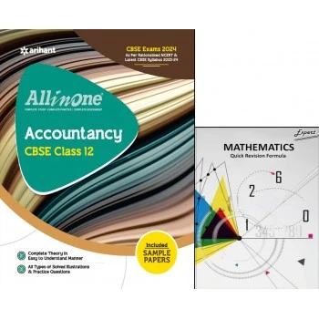 All In One Accountancy in English by Arihant Publication For CBSE Class 12 Exams 2024 With Qucik revision math formula ,Alltypes of illustrations & practice Questions,included Sample Papers