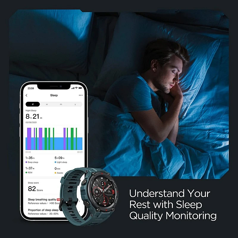 Amazfit T-Rex Pro Smartwatch Fitness Watch with SpO2 Heart Rate Sleep Monitor Sports Watch Steel Blue Amazfit T-Rex Pro Smartwatch Fitness Watch with SpO2 Heart Rate Sleep Monitor Sports Watch Steel Blue