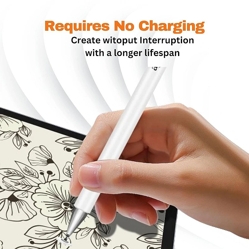 Amazon Basics Capacitive Stylus Pen for Android & iOS All Touchscreen Devices | Fine Point Disc Tip|Lightweight Metal Body with Magnetic Cover - White Amazon Basics Capacitive Stylus Pen for Android & iOS All Touchscreen Devices | Fine Point Disc Tip|Lightweight Metal Body with Magnetic Cover - White