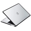 Amazon Basics Hard Shell Laptop Cover for MacBook Air 13-inch with Touch ID (Model M2) | Anti-Fingerprint Case (Matte Black & Semi-Transparent)
