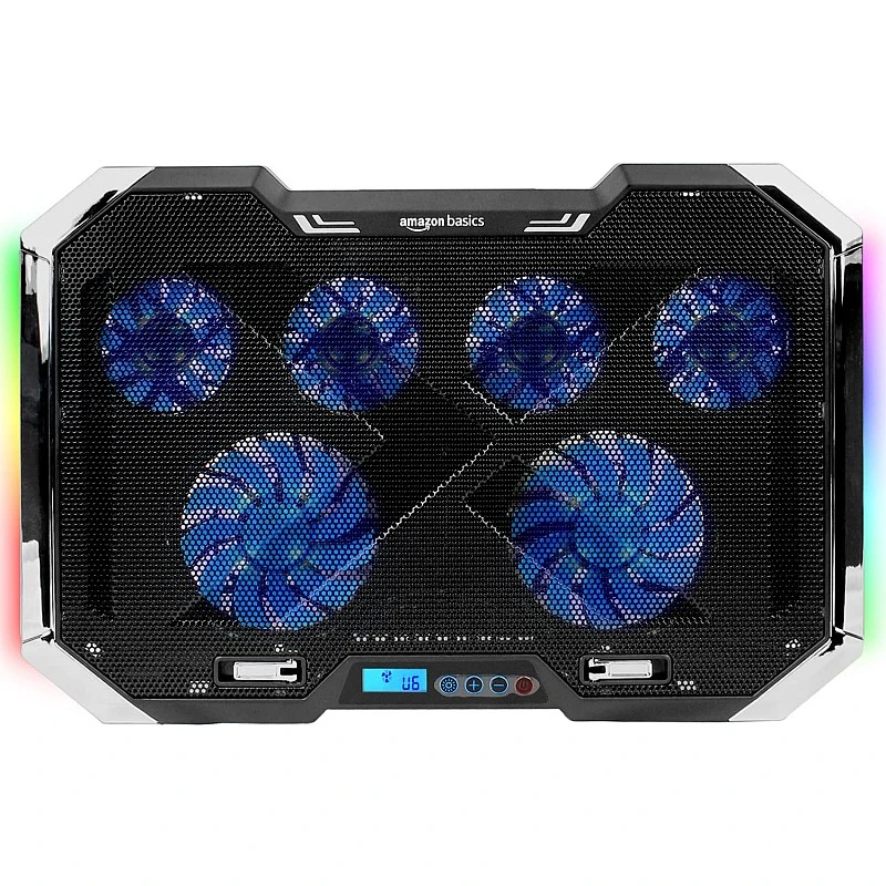 Airtree Laptop Cooling Pad with 7-Cool RGB LED Lighting Effects | USB Powered Gaming Laptop Cooler Stand Airtree Laptop Cooling Pad with 7-Cool RGB LED Lighting Effects | USB Powered Gaming Laptop Cooler Stand