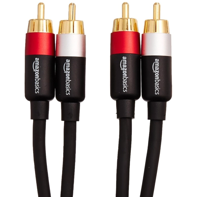 AmazonBasics Digital Optical Coax to Analog RCA Audio Converter Adapter with Fiber Cable & PBH-20216 2-Male to 2-Male RCA Audio Cable - 4 Feet (Black) AmazonBasics Digital Optical Coax to Analog RCA Audio Converter Adapter with Fiber Cable & PBH-20216 2-Male to 2-Male RCA Audio Cable - 4 Feet (Black)