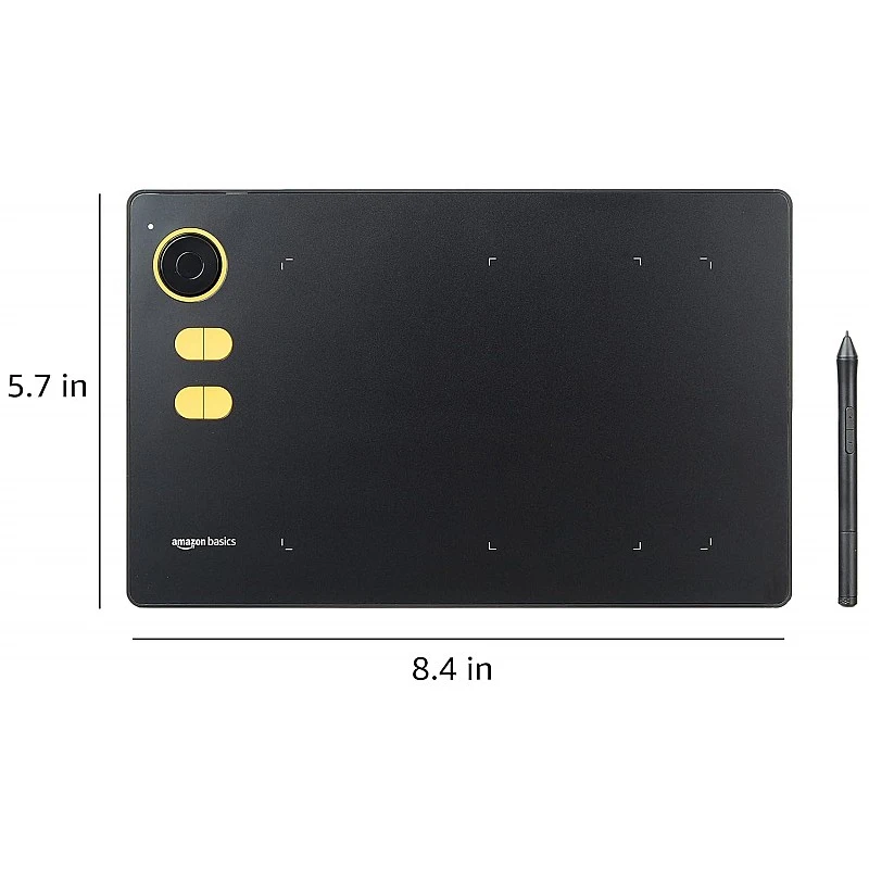 AmazonBasics Graphics Drawing Tablet Pen Tablet, 8.4 X 5.7 Inches, Speed 233, 4 Shortcut Keys, Battery Free Stylus AmazonBasics Graphics Drawing Tablet Pen Tablet, 8.4 X 5.7 Inches, Speed 233, 4 Shortcut Keys, Battery Free Stylus