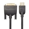 AmazonBasics HL-007347 HDMI Input to DVI Output (Not VGA) Adapter Cable, 6 Feet, Black