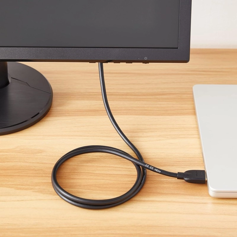 AmazonBasics HL-007347 HDMI Input to DVI Output (Not VGA) Adapter Cable, 6 Feet, Black